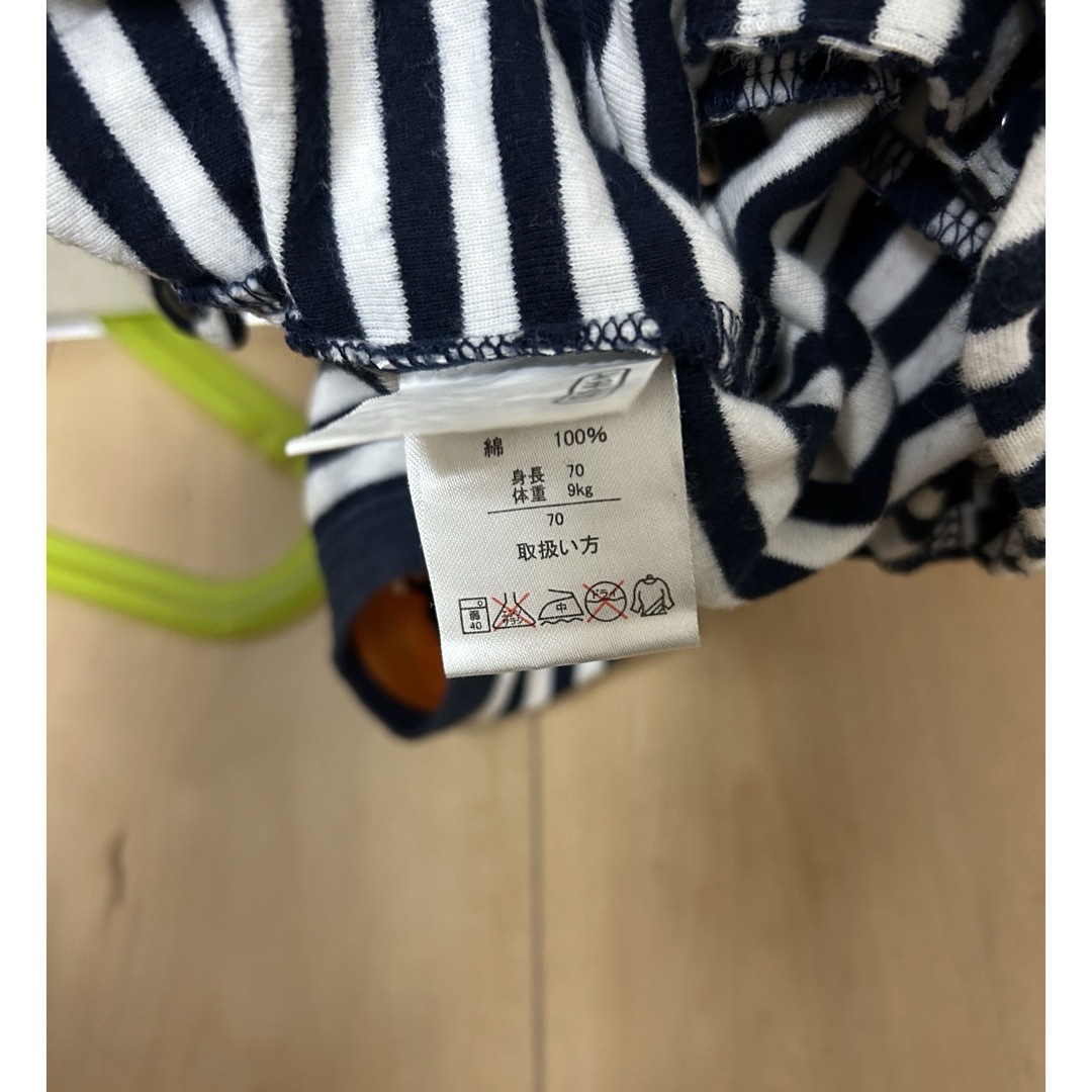 半袖ロンパース　70 最終お値下げ キッズ/ベビー/マタニティのベビー服(~85cm)(ロンパース)の商品写真