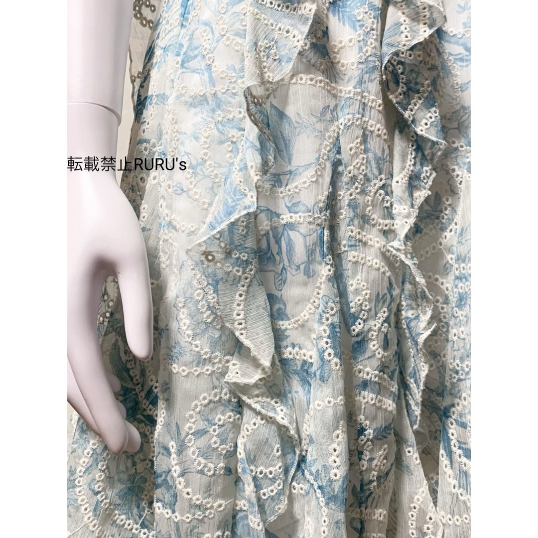 Alice+Olivia - 新品新作 alice+olivia アイレット刺繍×ラッフル Alice+Olivia - 新品新作 alice+olivia アイレット刺繍×ラッフル