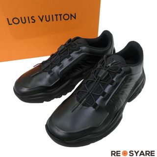 LOUIS VUITTON - 極美品 ルイヴィトン 21AW ミレニアム ライン レザー モノグラムフラワー シューストップ付 レースアップ スニーカー シューズ 箱付 46491