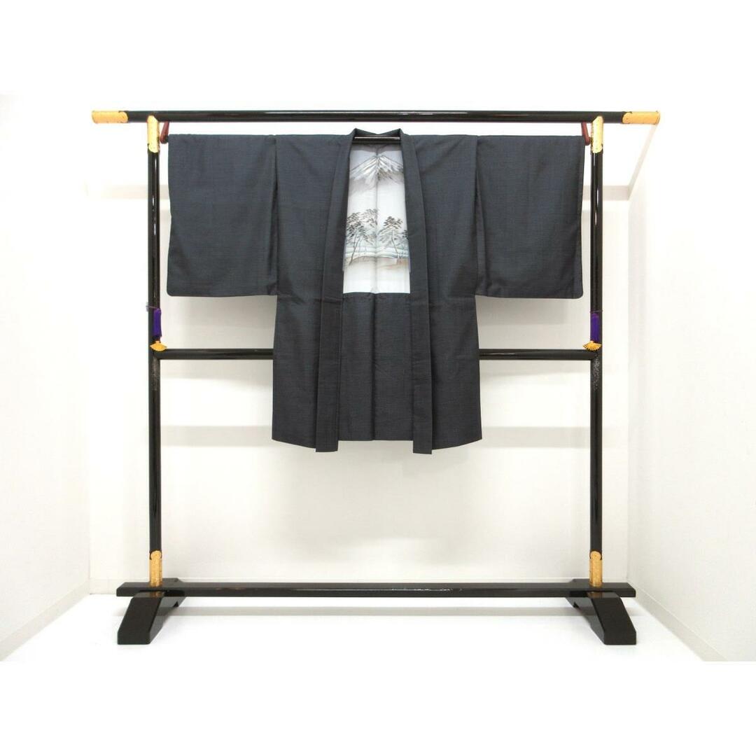 男物　大島紬　１００山　きもの・羽織　２点セット メンズの水着/浴衣(着物)の商品写真