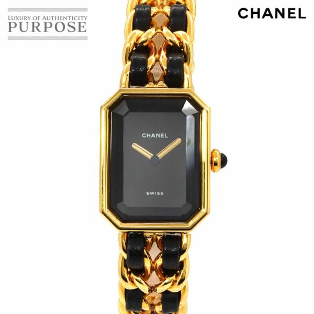 CHANEL(シャネル)のシャネル CHANEL プルミエール Mサイズ H0001 ヴィンテージ レディース 腕時計 ブラック ゴールド クォーツ Premiere VLP 90225757 レディースのファッション小物(腕時計)の商品写真
