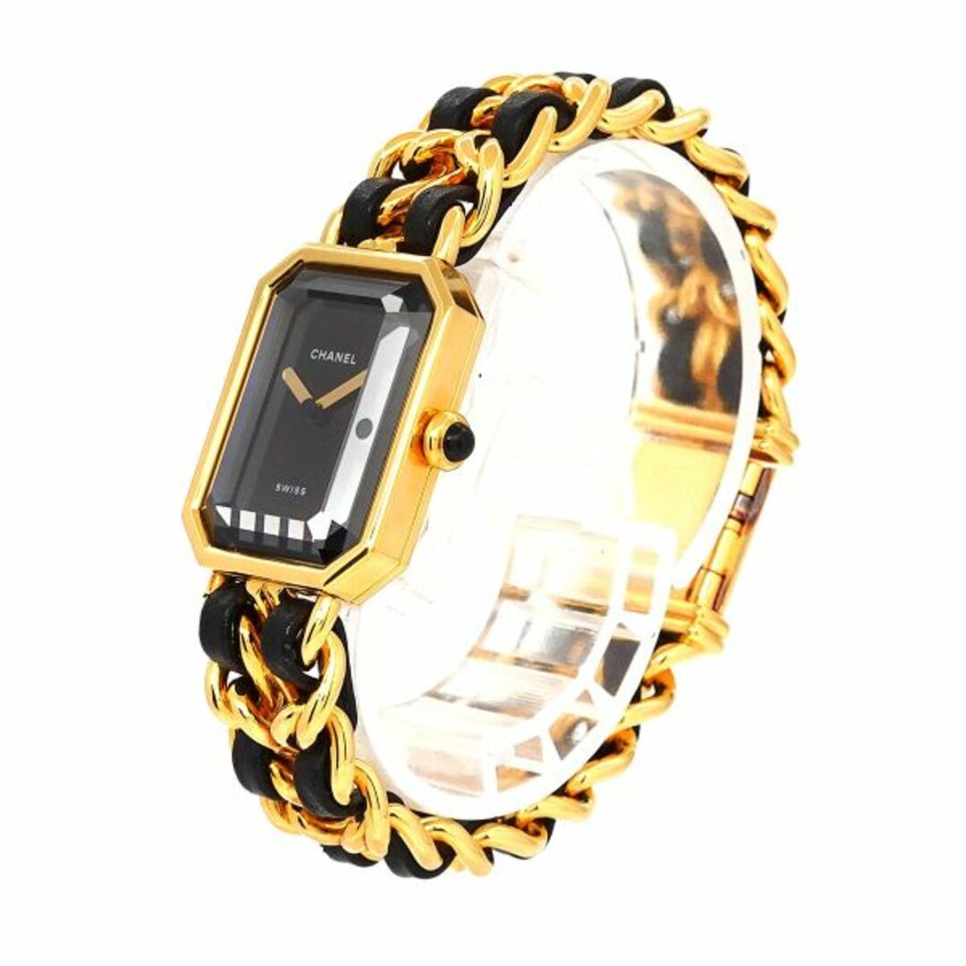CHANEL(シャネル)のシャネル CHANEL プルミエール Mサイズ H0001 ヴィンテージ レディース 腕時計 ブラック ゴールド クォーツ Premiere VLP 90225757 レディースのファッション小物(腕時計)の商品写真