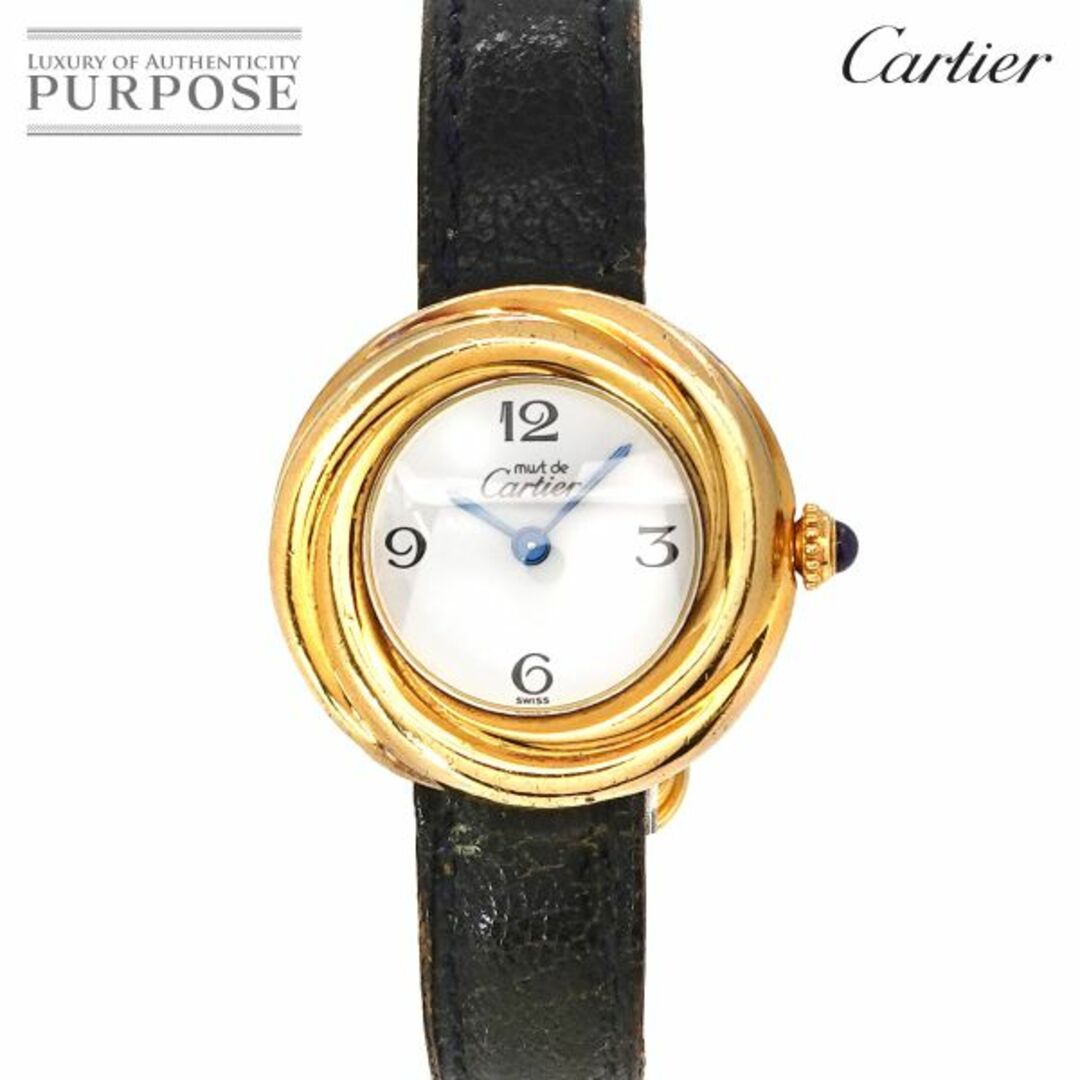 Cartier(カルティエ)のカルティエ Cartier マストトリニティ ヴェルメイユ ヴィンテージ レディース 腕時計 ホワイト SV925 クォーツ Must Trinity VLP 90225902 レディースのファッション小物(腕時計)の商品写真