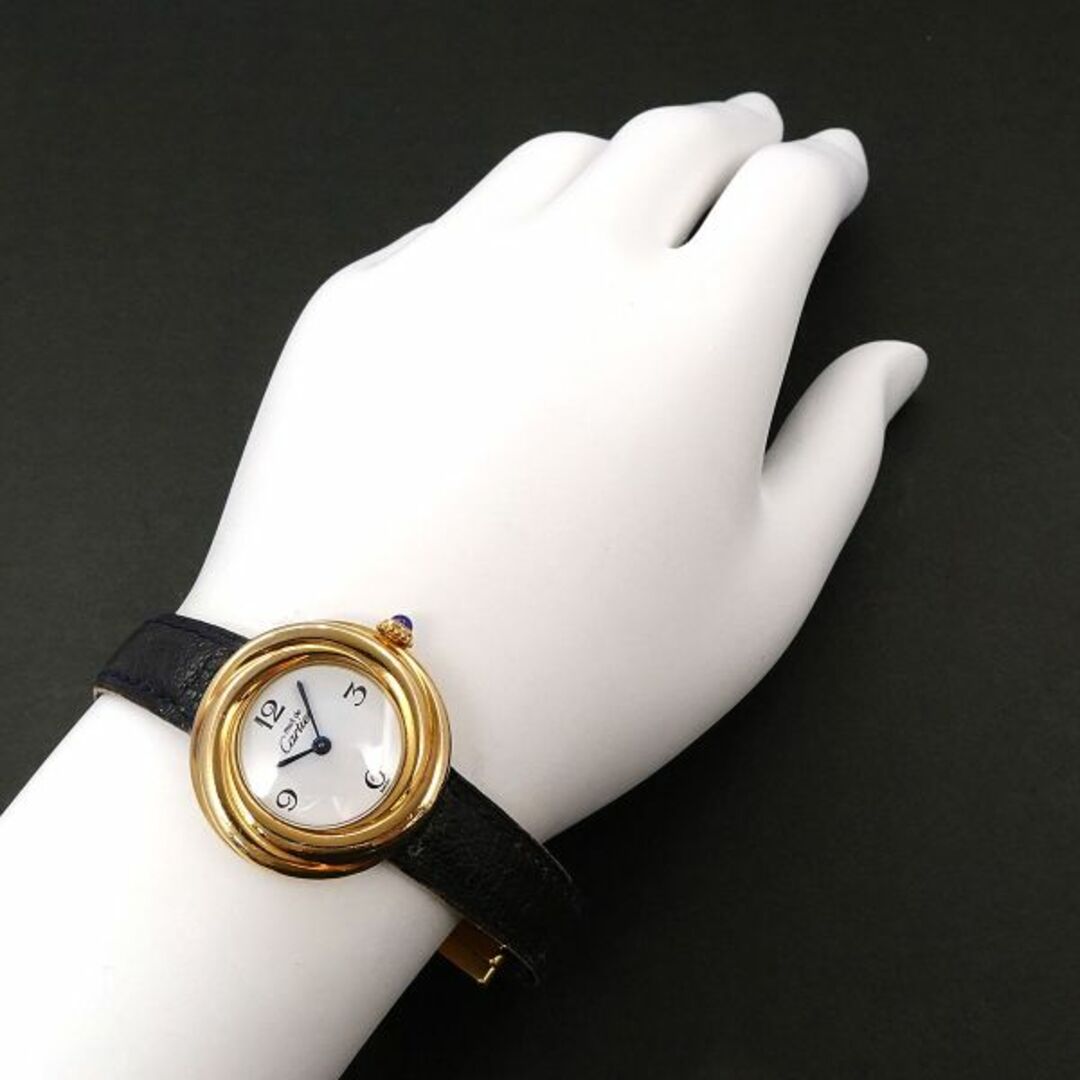Cartier(カルティエ)のカルティエ Cartier マストトリニティ ヴェルメイユ ヴィンテージ レディース 腕時計 ホワイト SV925 クォーツ Must Trinity VLP 90225902 レディースのファッション小物(腕時計)の商品写真