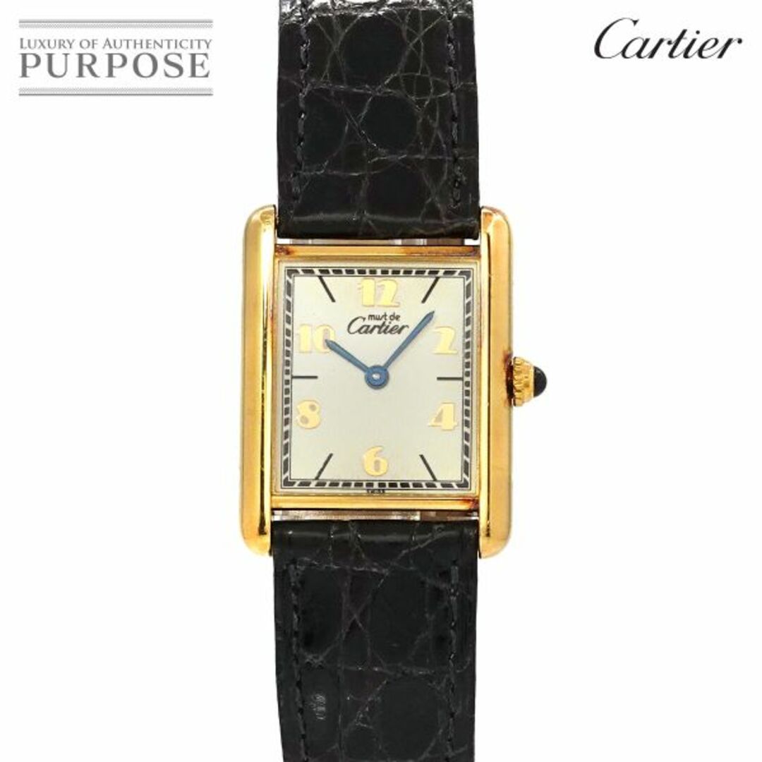 Cartier(カルティエ)のカルティエ Cartier マストタンクLM ヴェルメイユ ヴィンテージ ボーイズ 腕時計 アイボリー SV925 クォーツ ウォッチ Must Tank VLP 90226790 レディースのファッション小物(腕時計)の商品写真