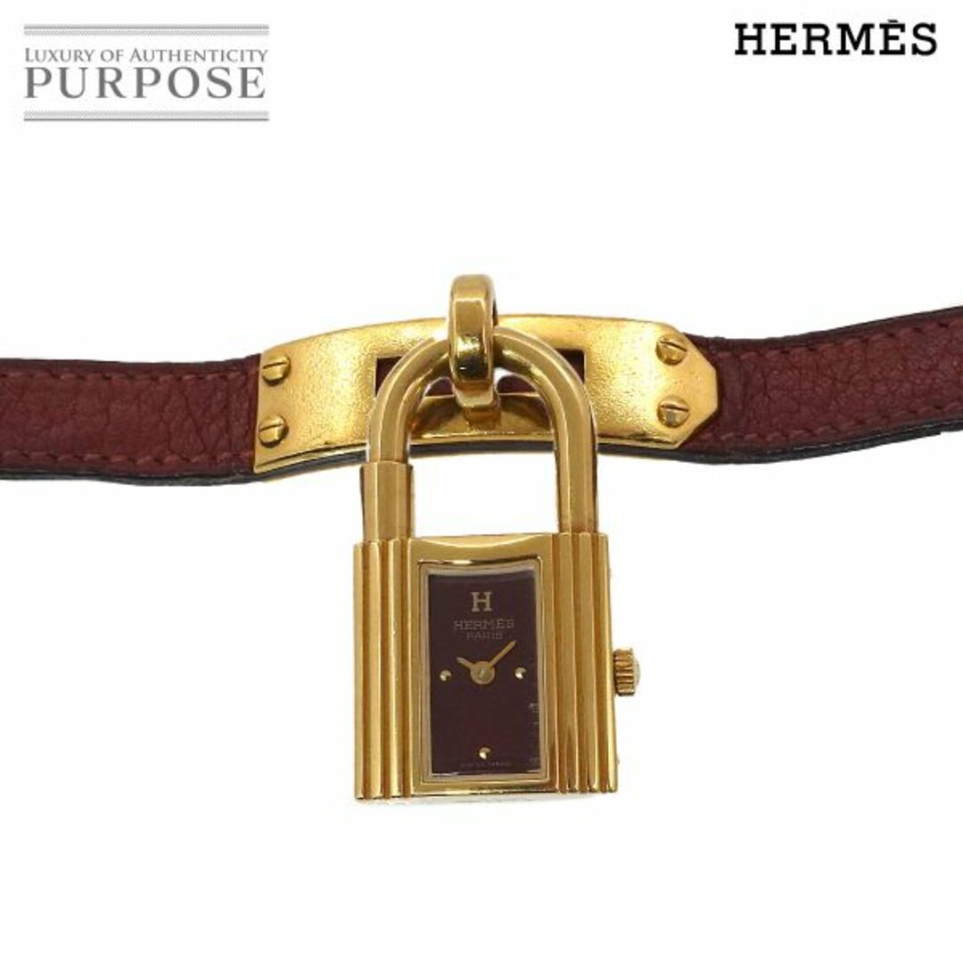 Hermes(エルメス)のエルメス HERMES ケリーウォッチ ヴィンテージ レディース 腕時計 ワインレッド クォーツ ウォッチ カデナ Kelly Watch VLP 90234277 レディースのファッション小物(腕時計)の商品写真