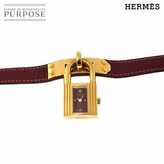 エルメス(Hermes)のエルメス HERMES ケリーウォッチ ヴィンテージ レディース 腕時計 ワインレッド クォーツ ウォッチ カデナ Kelly Watch VLP 90234704(腕時計)