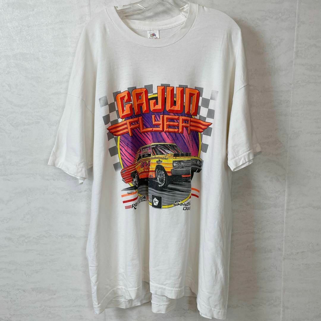 ビンテージ　メイドインUSA　サイズ3ＸＬ　レーシングＴ　シングルステッチ　古着 メンズのトップス(Tシャツ/カットソー(半袖/袖なし))の商品写真