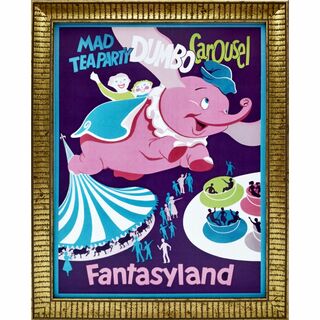 【新品】ディズニー テーマパーク 額装ポスター 「ファンタジーランド/ダンボ」(版画)