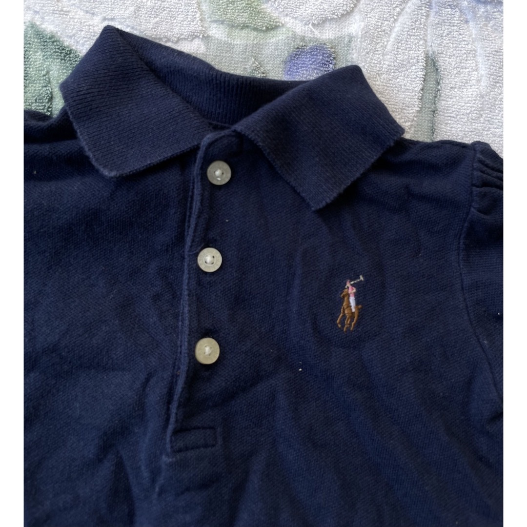 Ralph Lauren(ラルフローレン)の美品　ラルフローレン　濃紺　半袖ワンピース　12M 80 キッズ/ベビー/マタニティのベビー服(~85cm)(ワンピース)の商品写真