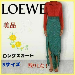 LOEWE - 【美品】ロエベ LOEWE ロングニットスカート　スパンコール　希少品　Sサイズ