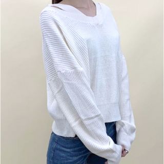 スピーガ(SPIGA)の新品 SPIGA 肩紐風デザインニットTOPS(ニット/セーター)