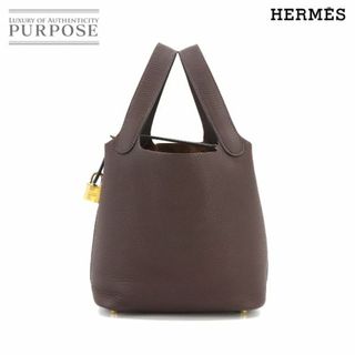 エルメス(Hermes)の新品同様 エルメス HERMES ピコタンロック PM ハンド バッグ トリヨンクレマンス ルージュセリエ Z刻印 ゴールド 金具 VLP 90226821(ハンドバッグ)