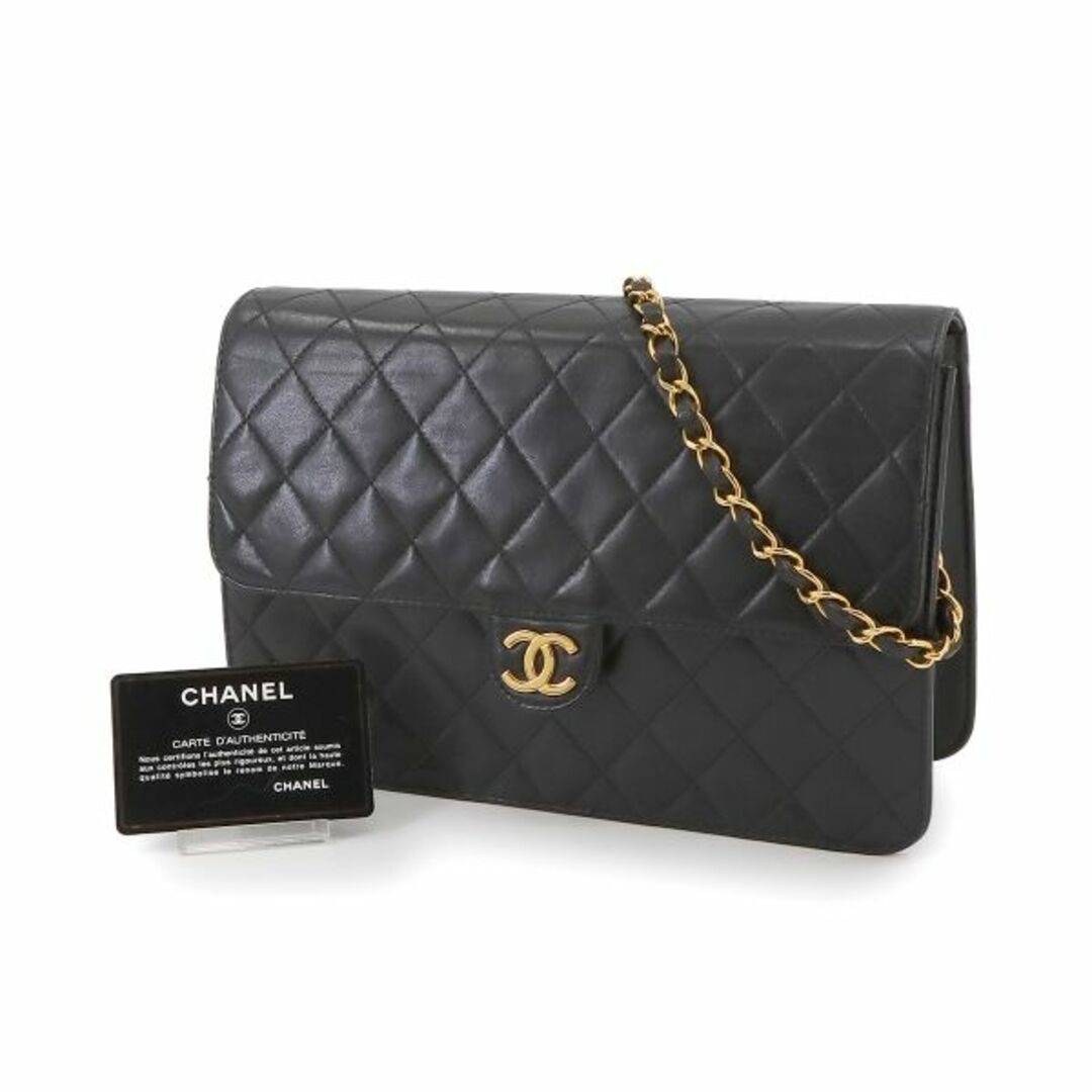 CHANEL(シャネル)のシャネル CHANEL マトラッセ チェーン ショルダー バッグ レザー ブラック A03570 ゴールド 金具 ヴィンテージ VLP 90230578 レディースのバッグ(ショルダーバッグ)の商品写真