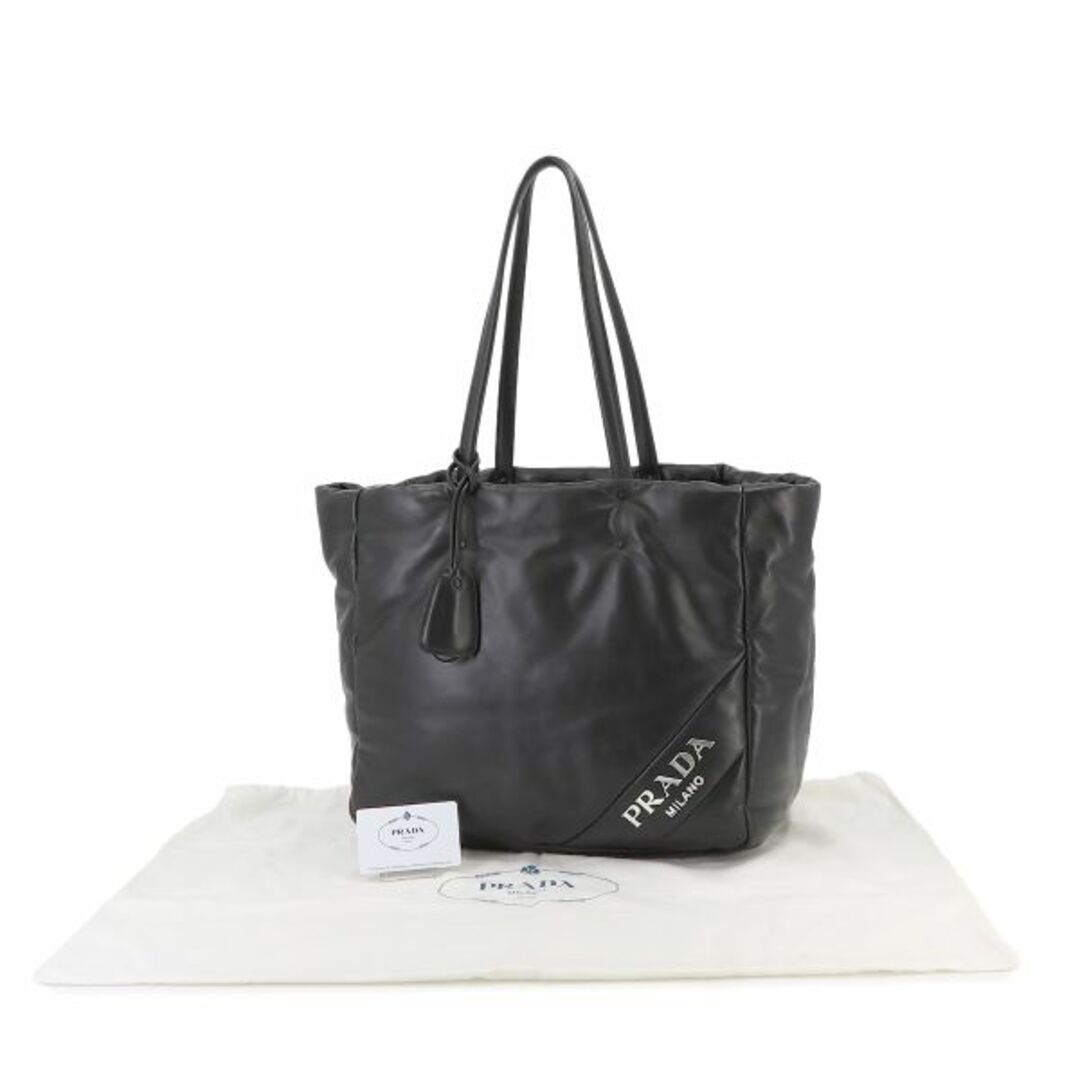 PRADA(プラダ)の新品同様 プラダ PRADA トート バッグ レザー ブラック 1BG223 シルバー 金具 VLP 90231782 メンズのバッグ(トートバッグ)の商品写真