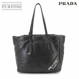 プラダ(PRADA)の新品同様 プラダ PRADA トート バッグ レザー ブラック 1BG223 シルバー 金具 VLP 90231782(トートバッグ)