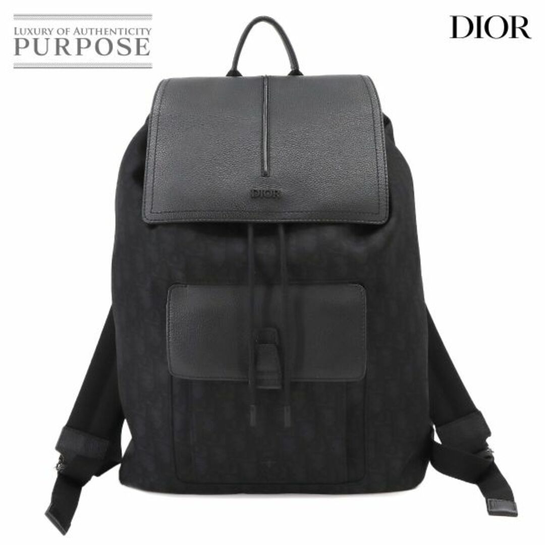 Christian Dior(クリスチャンディオール)の新品同様 クリスチャン ディオール Christian Dior モーション バックパック ナイロン レザー ブラック グレー 1MOBA062YPN VLP 90231935 メンズのバッグ(バッグパック/リュック)の商品写真