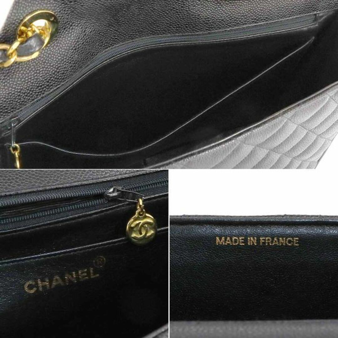 CHANEL(シャネル)の新品同様 シャネル CHANEL マトラッセ 30 チェーン ショルダー バッグ キャビアスキン レザー ブラック A04412 ヴィンテージ VLP 90233184 レディースのバッグ(ショルダーバッグ)の商品写真