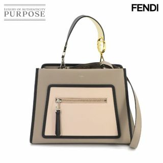 フェンディ(FENDI)の未使用 展示品 フェンディ FENDI ラナウェイ スモール 2way ハンド ショルダー バッグ レザー ベージュ ピンク ブルー 8BH344 VLP 90233194(ハンドバッグ)