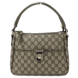 グッチ(Gucci)のグッチ GUCCI バッグ レディース ブランド ハンドバッグ GGプラス ベージュ ブラウン カーキ ゴールド 190258 メタリック コンパクト ミニバッグ 肩掛け おしゃれ 【中古】(ハンドバッグ)