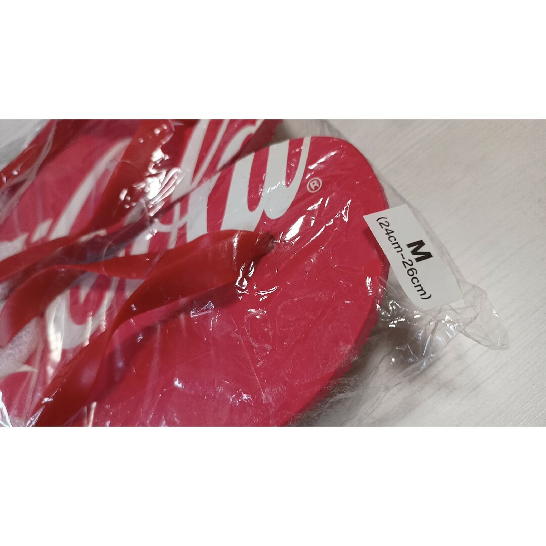 コカ・コーラ　オリジナル　ビーチサンダル　赤 メンズの靴/シューズ(ビーチサンダル)の商品写真