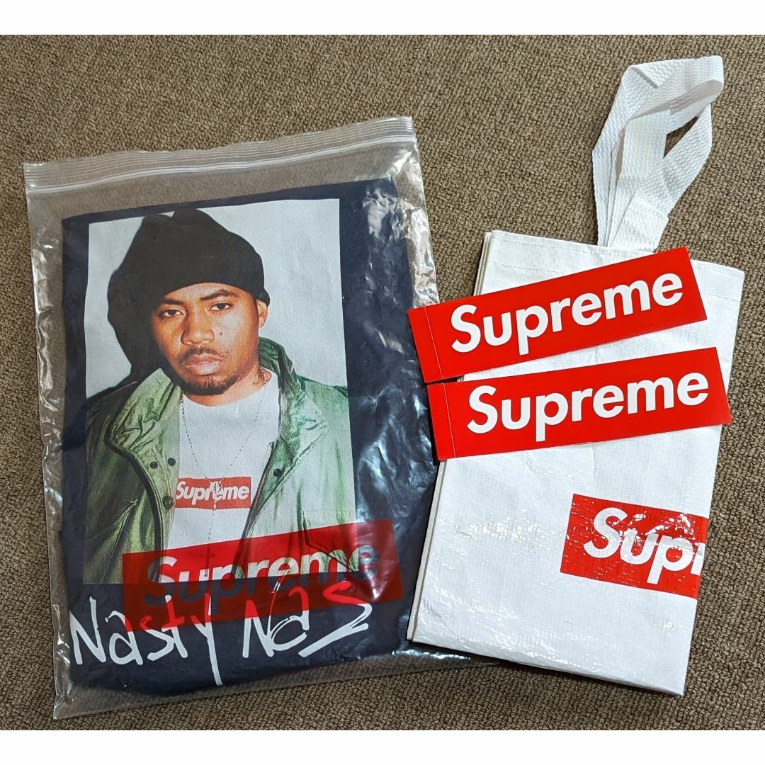 RAP MUSICIAN(ラップミュージシャン)のNas T-シャツ XL / ボックスロゴ2枚/Supreme ショッパー中  メンズのトップス(Tシャツ/カットソー(半袖/袖なし))の商品写真