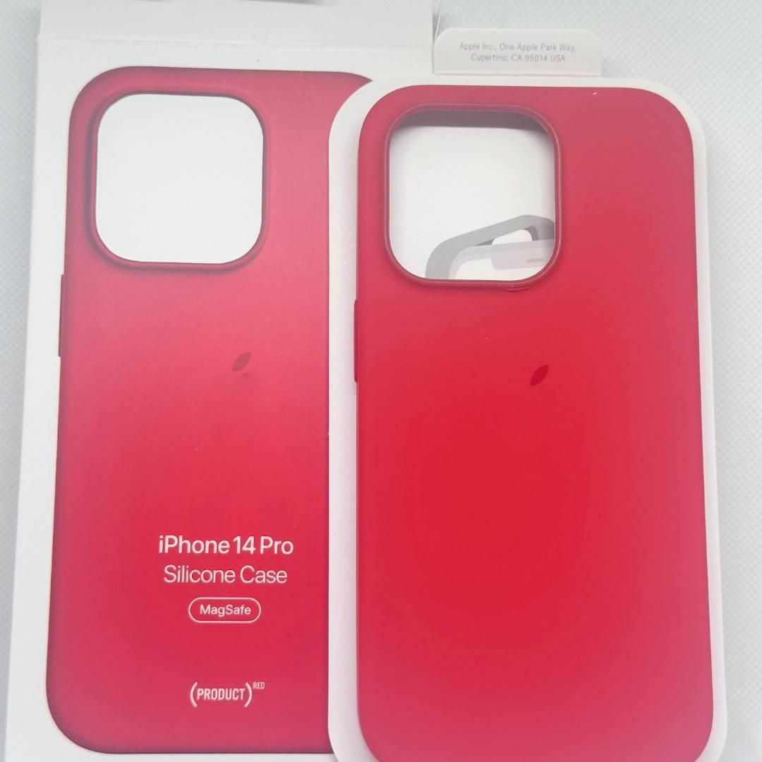 新品-純正互換品iPhone14pro シリコンケース- red スマホ/家電/カメラのスマホアクセサリー(iPhoneケース)の商品写真