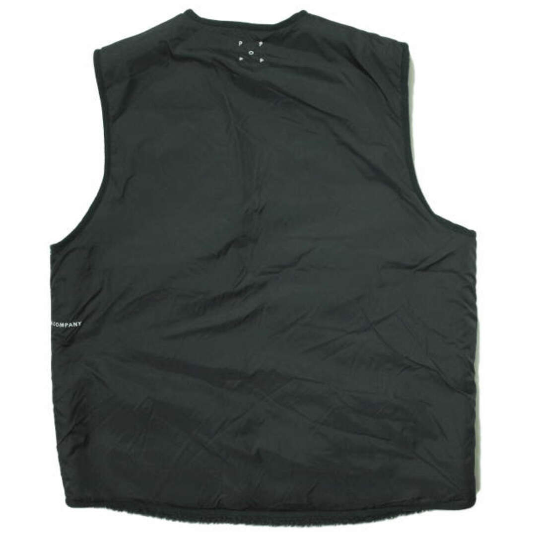 POP TRADING COMPANY ポップトレーディングカンパニー HAROLD REVERSIBLE VEST ボアリバーシブルベスト L ブラック ジレ トップス【中古】【POP TRADING COMPANY】 メンズのトップス(ベスト)の商品写真