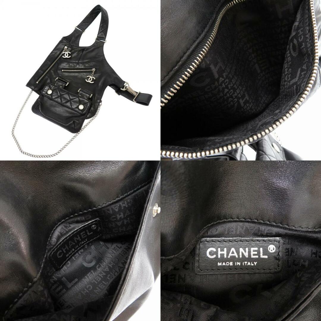 CHANEL(シャネル)の美品 シャネル ジャケットバッグ ラムスキン ブラック マトラッセ 8番台 ココマーク ボディバッグ 0031 【中古】 CHANEL レディースのバッグ(ボディバッグ/ウエストポーチ)の商品写真