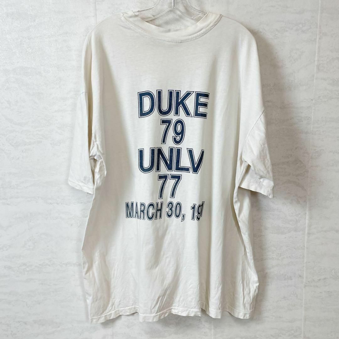 ビンテージＴシャツ　DUKE　カレッジロゴ　スロットマシン　シングルステッチ古着 メンズのトップス(Tシャツ/カットソー(半袖/袖なし))の商品写真