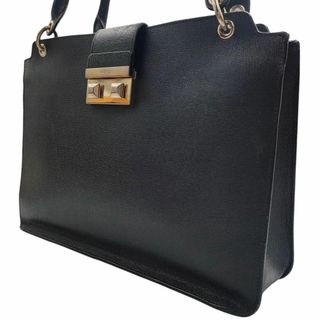 フルラ(Furla)のFURLA フルラ メトロポリス ハンドバッグ 金具 レザー ブラック 肩掛け(トートバッグ)