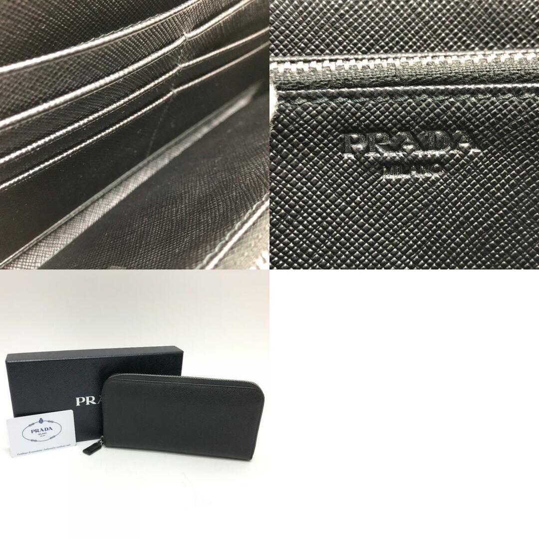 PRADA(プラダ)のプラダ PRADA ロゴ 2ML317 ラウンドファスナー 財布 長財布 サフィアーノレザー NERO ブラック レディースのファッション小物(財布)の商品写真