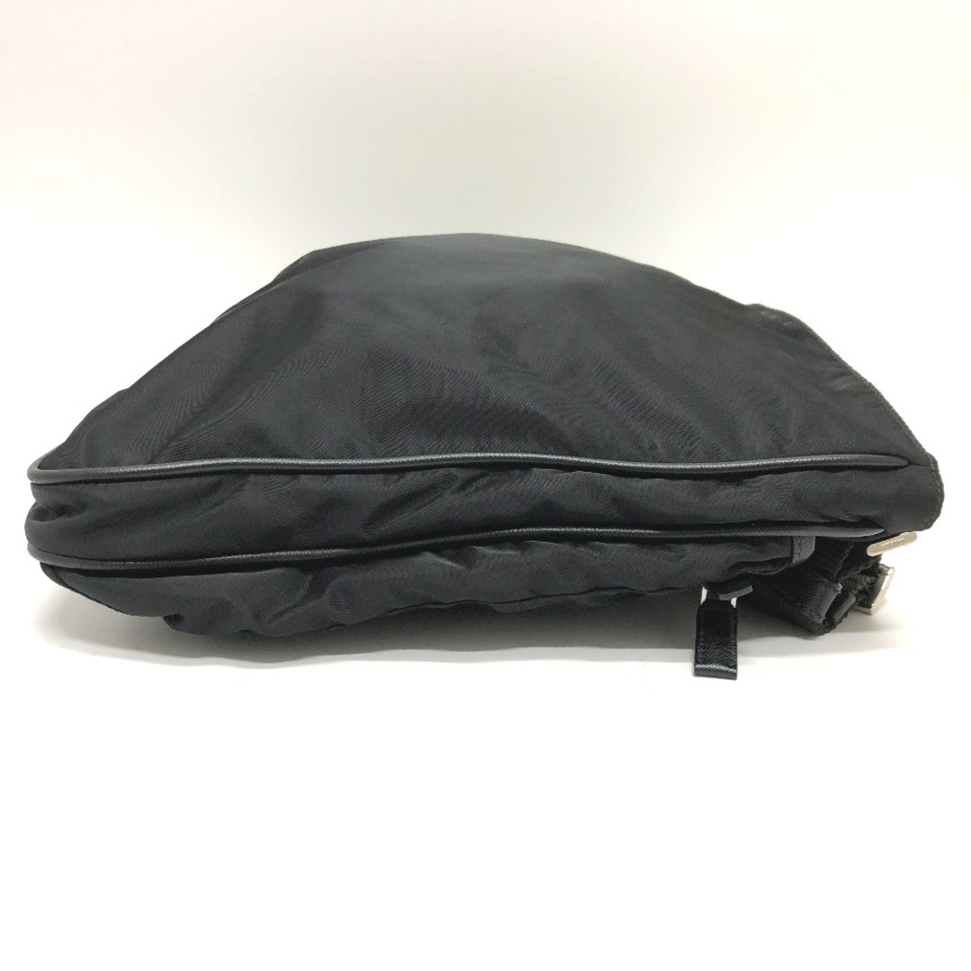 PRADA(プラダ)のプラダ PRADA トライアングル ロゴプレート Wポケット 斜め掛けバッグ ショルダーバッグ ナイロン ブラック レディースのバッグ(ショルダーバッグ)の商品写真