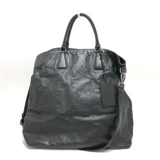 プラダ(PRADA)のプラダ PRADA サイド トライアングル ロゴプレート VA0971 2WAY トートバッグ ハンドバッグ レザー ブラック(ハンドバッグ)