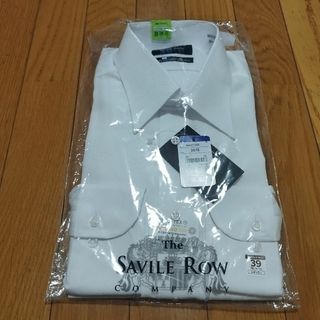 新品★サイズ39‐78　SAVILE ROW　洋服の青山　長袖シャツ  白無地 