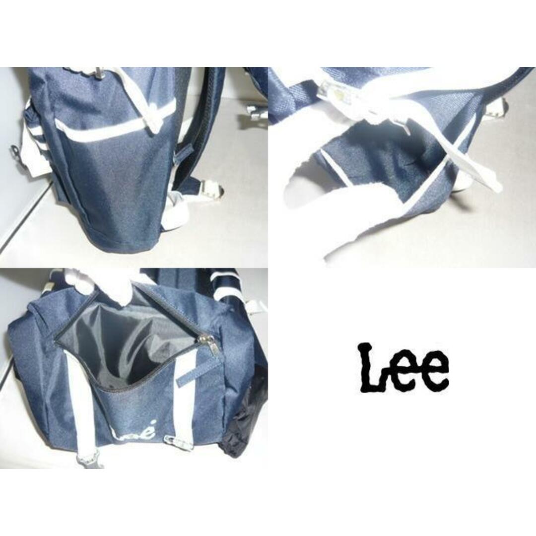 Lee(リー)のLee フラップ型リュック 320-4800 ネイビーボディ×ホワイト メンズのバッグ(バッグパック/リュック)の商品写真