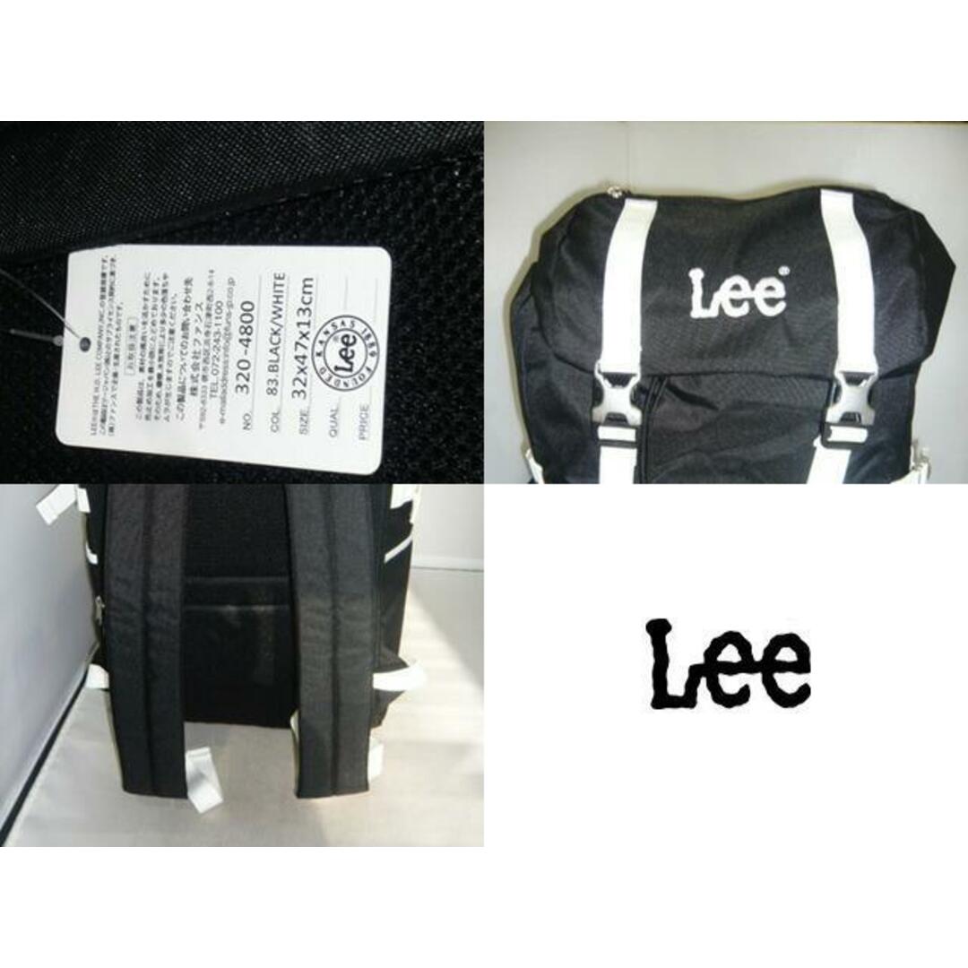 Lee(リー)のLee フラップ型リュック 320-4800 ブラックボディ×ホワイト メンズのバッグ(バッグパック/リュック)の商品写真