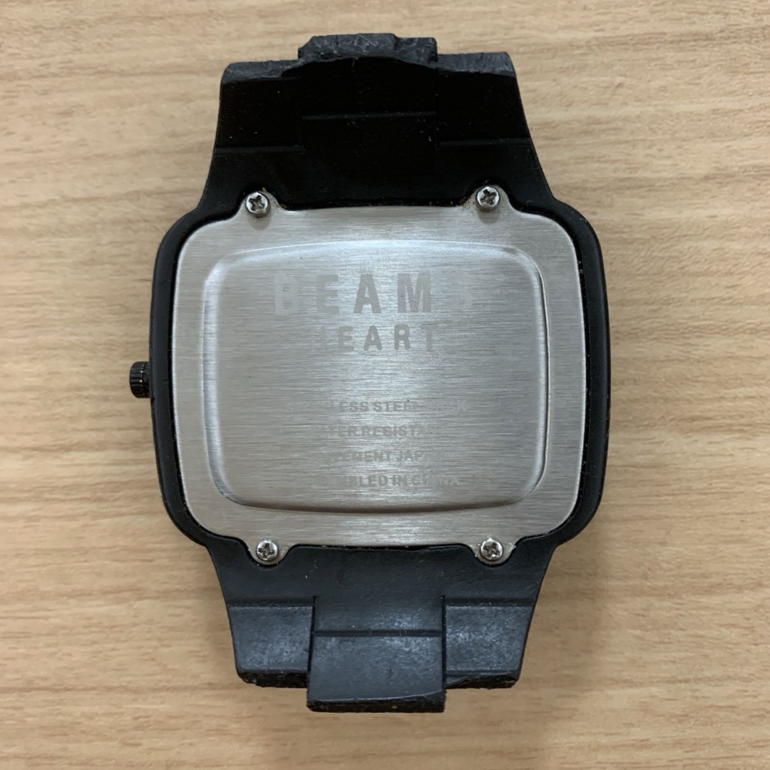 BEAMS(ビームス)のbeams ビームス　腕時計　文字盤　Heart WR.3ATM ブラック　黒 メンズの時計(腕時計(アナログ))の商品写真