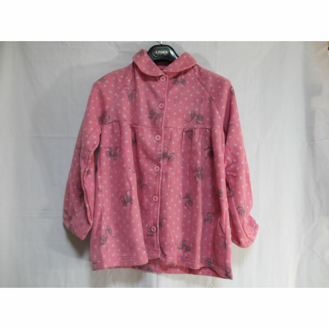 ふわふわ　ピンク　リボン柄　パジャマ　Ｍサイズ レディースのルームウェア/パジャマ(パジャマ)の商品写真