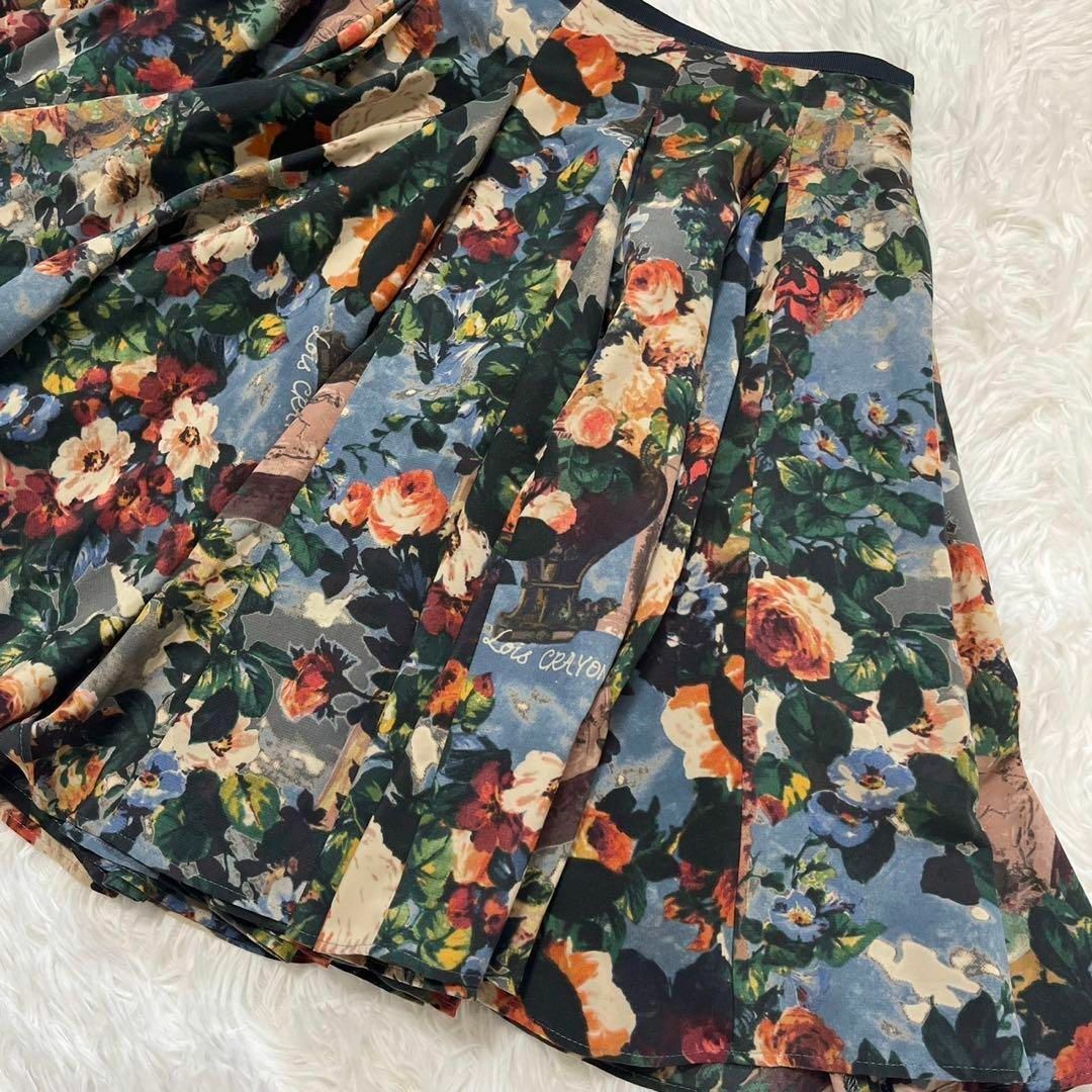 Lois CRAYON(ロイスクレヨン)のLois CRAYON ロイスクレヨン フラワープリントフレアミニスカート レディースのスカート(ミニスカート)の商品写真