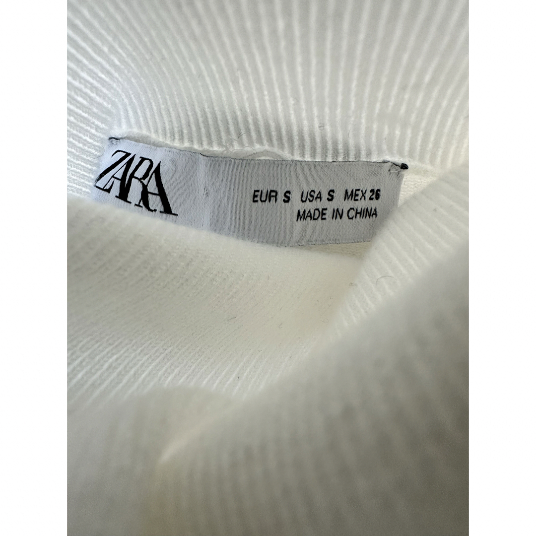 ZARA(ザラ)のZARA 5分丈　カットソー　S レディースのトップス(カットソー(半袖/袖なし))の商品写真