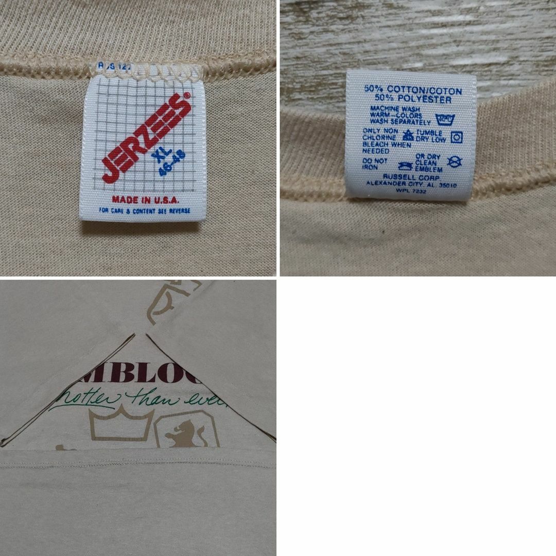 JERZEES(ジャージーズ)の【682】80sUSA製ジャージズ　ヴィンテージ　シングルステッチポリ混Tシャツ メンズのトップス(Tシャツ/カットソー(半袖/袖なし))の商品写真
