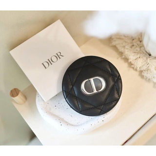 クリスチャンディオール(Christian Dior)の【新品、未使用】 DIOR コンパクトミラー ブラック 箱付き ダブルミラー(ポーチ)