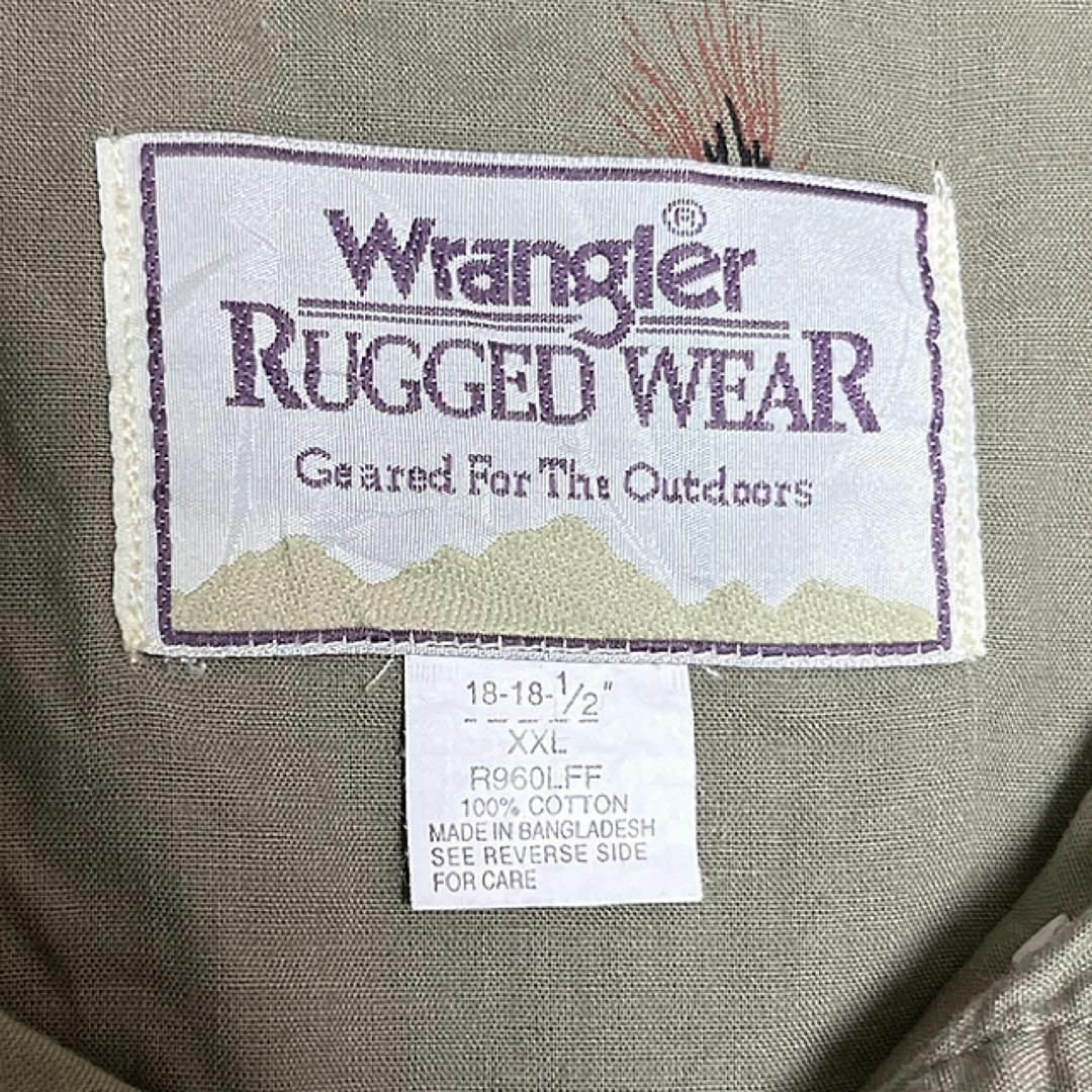 Wrangler(ラングラー)の90s Wrangler ラングラー 総柄シャツ 長袖 ルアー 釣り XXL メンズのトップス(Tシャツ/カットソー(七分/長袖))の商品写真