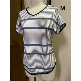 エレッセ(ellesse)のエレッセ　テニスウェア　ボーダーシャツ　M(ウェア)