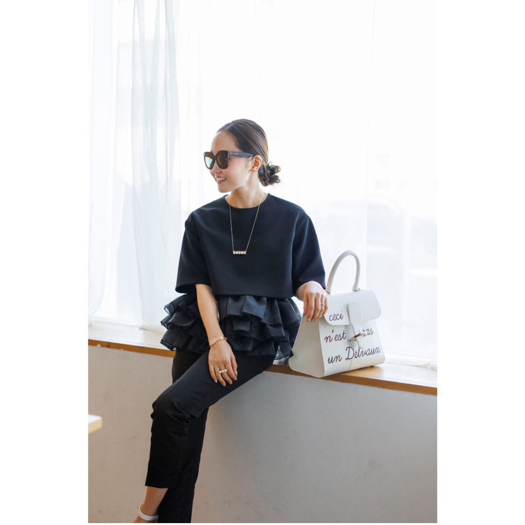 bluelea Hem tulle docking pullover 新品未使用 レディースのトップス(シャツ/ブラウス(長袖/七分))の商品写真