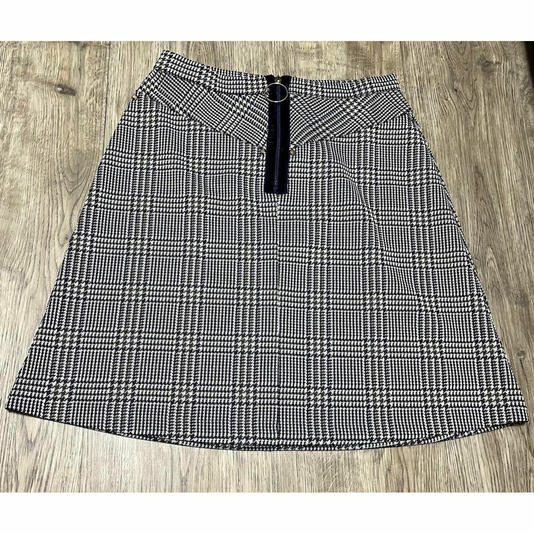 Max & Co. - 新品 MAX&Co. チェック柄スカート 白×青×灰 L Max & Co. - 新品 MAX&Co. チェック柄スカート 白×青×灰 L