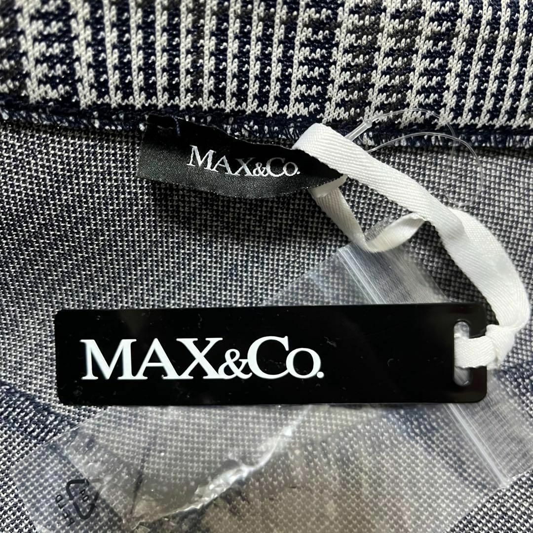 Max & Co.(マックスアンドコー)の新品　MAX&Co.　チェック柄スカート　白×青×灰　L　フロントジップ　◎ レディースのスカート(ミニスカート)の商品写真