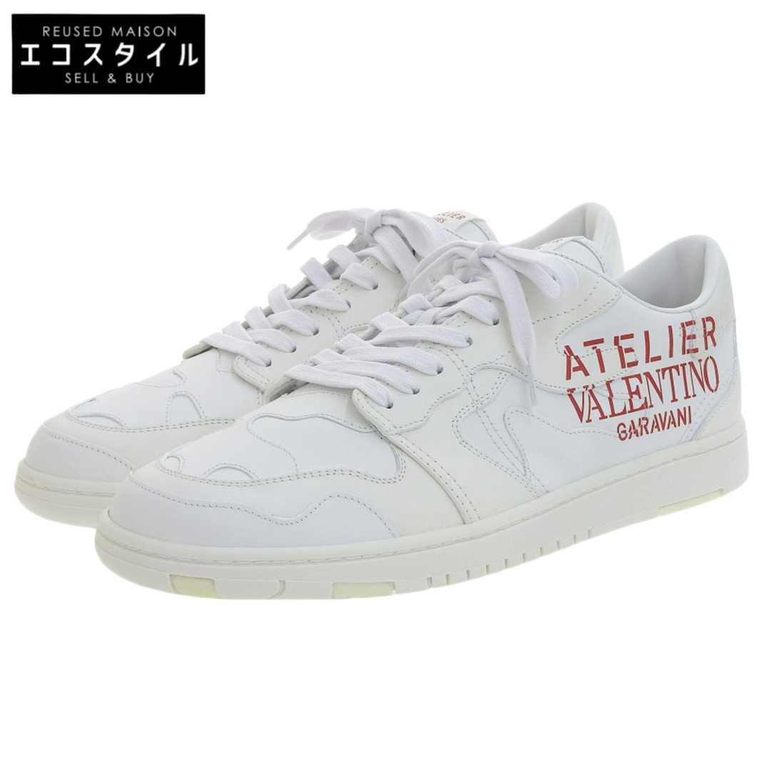 VALENTINO(ヴァレンティノ)のヴァレンティノ 未使用 VALENTINO ヴァレンティノ ATELIER ロゴ レザー シューズ メンズ ホワイト 45 WY2S0E73 45 メンズの靴/シューズ(その他)の商品写真