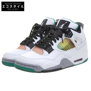 ナイキ(NIKE)のナイキ 美品 NIKE ナイキ NIKE WMNS AIR JORDAN 4 スニーカー メンズ LUCID GREEN ホワイト グリーン 25.0cm AQ9129-100 8(US)(その他)